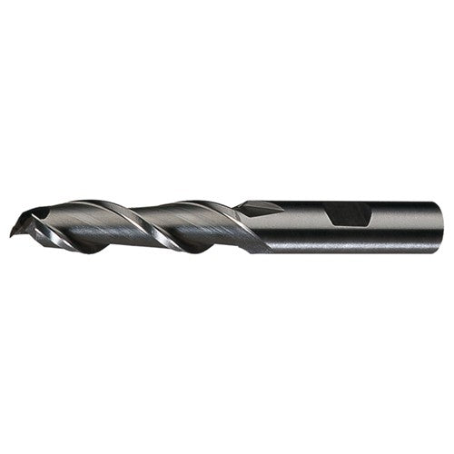 ‎1/2″ × 1/2″ × 1-1/4″ × 3-1/4″ RHS / RHC HSS HSS Single End 2-Flute Center Cutting High Helix Finishing End Mill - Bright