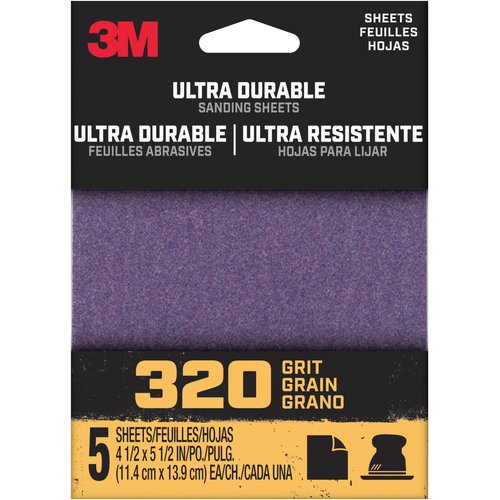 3M Ultra Durable 5 inch Power Sanding Discs Universal Hole 100 grit Disc5in10pk100 - Exact Industrial Supply