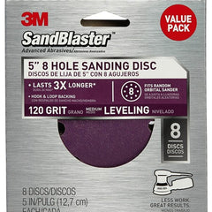 3M SandBlaster Sanding Discs 99623SB-ES 5″ × 8Hole 120 grit - USA Tool & Supply