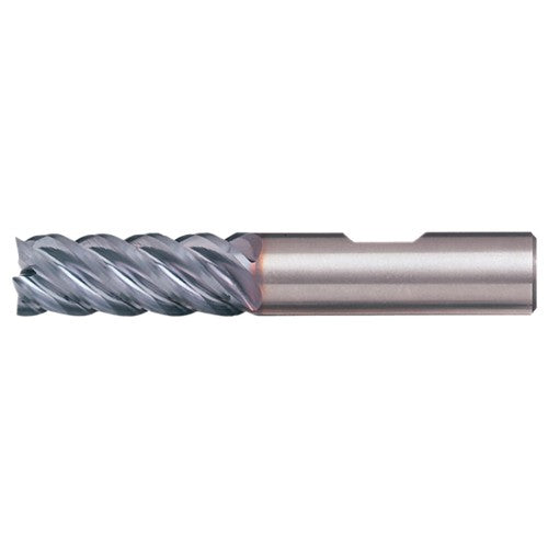‎7/16″ × 7/16″ × 1″ × 2-1/2″ RHS / RHC Solid Carbide 5-Flute High-Performance End Mill for Steel - TiCN - Exact Industrial Supply