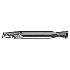 ‎1/8″ × 3/16″ × 3/8″ × 2-1/4″ RHS / RHC HSS HSS Double End 2-Flute Center Cutting Finishing End Mill - TiCN - Exact Industrial Supply