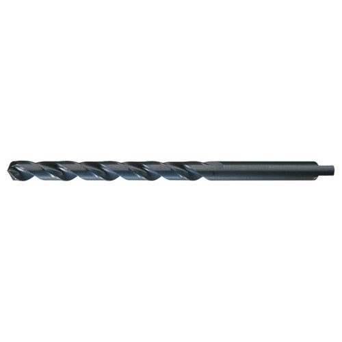 31/64 RHS / RHC HSS 118 Degree Radial Point Automotive Tanged Shank Style Taper Length Drill - Steam Oxide - Exact Industrial Supply