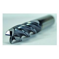 3/8 Dia. x 2-1/2 Overall Length 4-Flute .020 C/R Solid Carbide SE End Mill-Round Shank-Center Cut-AlCrN - USA Tool & Supply