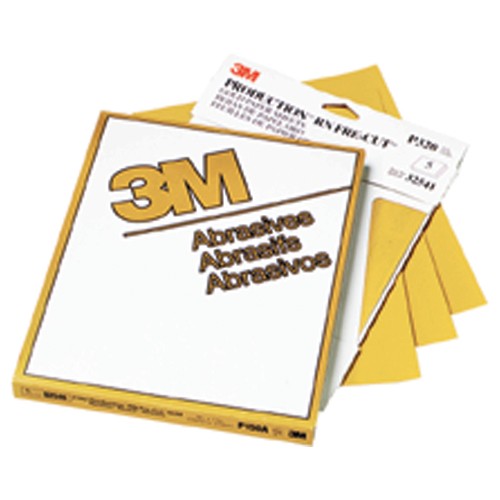 3M Gold Abrasive Sheet 02538 P500 grade 9″ × 11″ - USA Tool & Supply
