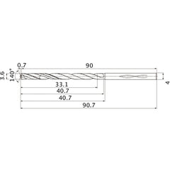 MHS0360L040B CARB DRILL