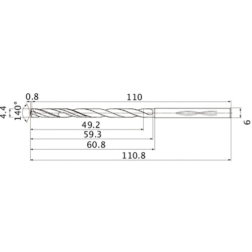 MHS0440L060B CARB DRILL