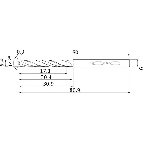 MHS0540L030B CARB DRILL
