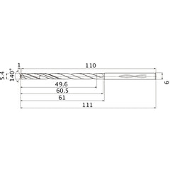 MHS0540L060B CARB DRILL