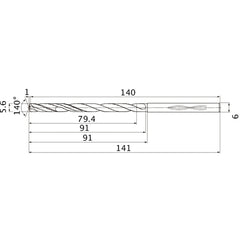 MHS0560L090B CARB DRILL