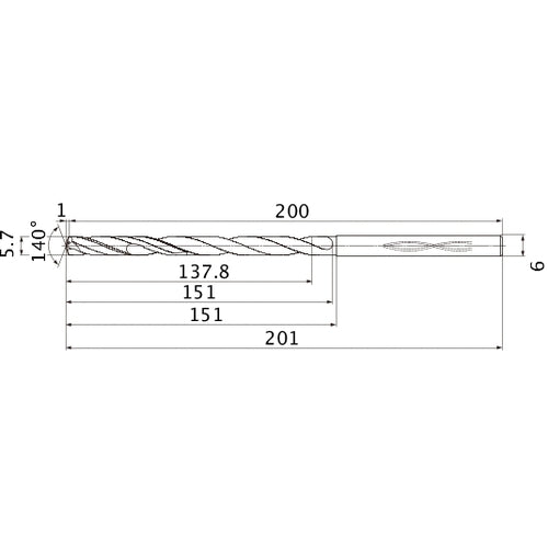 MHS0570L150B CARB DRILL