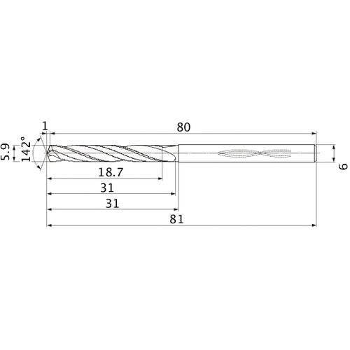 MHS0590L030B CARB DRILL