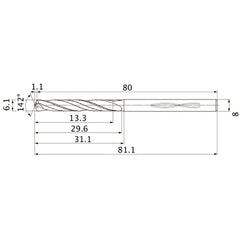 MHS0610L030B CARB DRILL