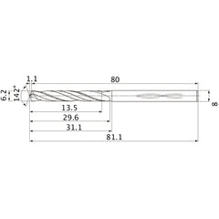 MHS0620L030B CARB DRILL