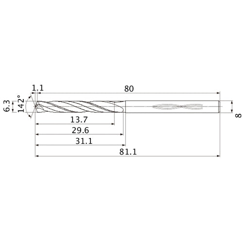 MHS0630L030B CARB DRILL