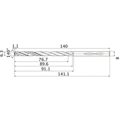 MHS0630L090B CARB DRILL
