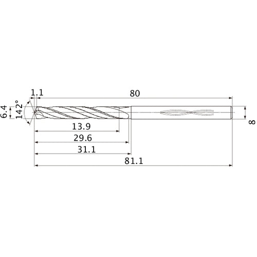 MHS0640L030B CARB DRILL