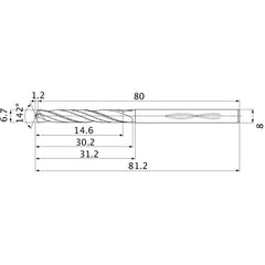 MHS0670L030B CARB DRILL