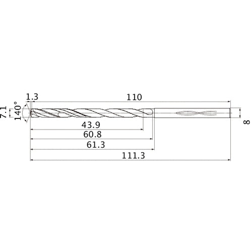 MHS0710L060B CARB DRILL