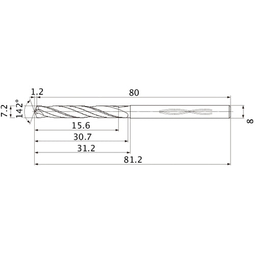 MHS0720L030B CARB DRILL