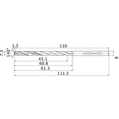 MHS0730L060B CARB DRILL