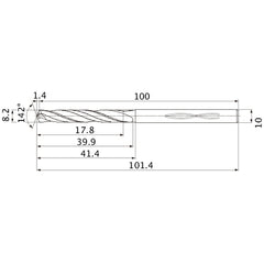 MHS0820L040B CARB DRILL