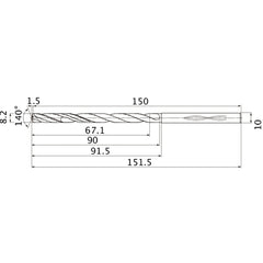 MHS0820L090B CARB DRILL