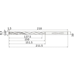 MHS0840L150B CARB DRILL