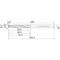 MHS0870L040B CARB DRILL