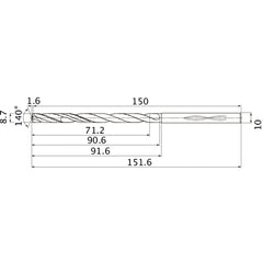 MHS0870L090B CARB DRILL