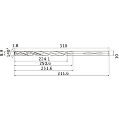 MHS0890L250B CARB DRILL
