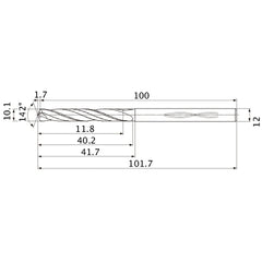 MHS1010L040B CARB DRILL