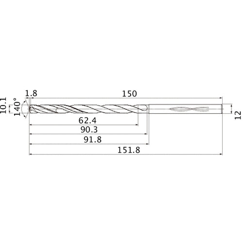 MHS1010L090B CARB DRILL