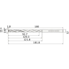 MHS1010L120B CARB DRILL