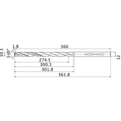 MHS1010L300B CARB DRILL