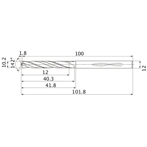 MHS1020L040B CARB DRILL