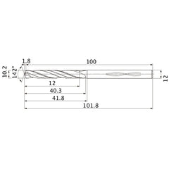 MHS1020L040B CARB DRILL