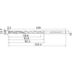 MHS1130L090B CARB DRILL