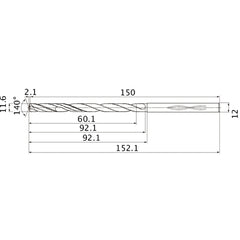 MHS1160L090B CARB DRILL