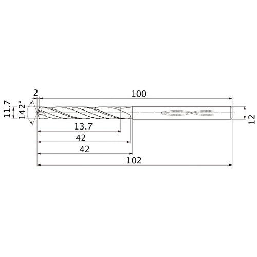 MHS1170L040B CARB DRILL