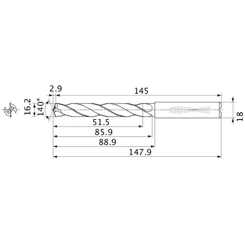 MMS1620X3DB CARB DRILL