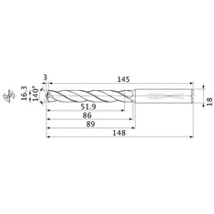 MMS1630X3DB CARB DRILL