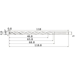 MNS0460X10DB CARB DRILL