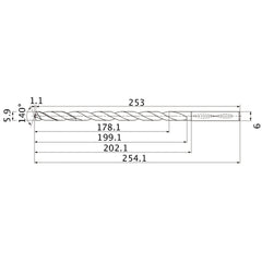 MNS0590X30DB CARB DRILL