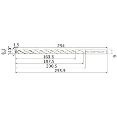 MNS0810X20DB CARB DRILL