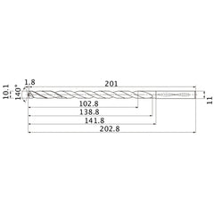 MNS1010X10DB CARB DRILL