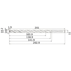 MNS1020X10DB CARB DRILL