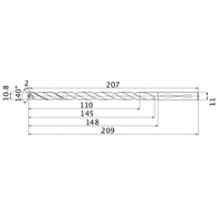 MNS1080X10DB CARB DRILL