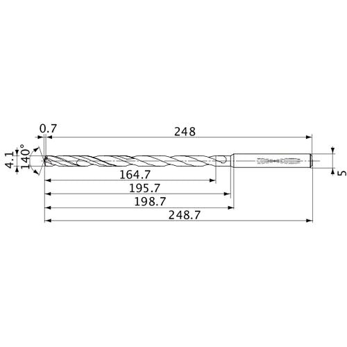 MVS0410X40S050 CARB DRILL