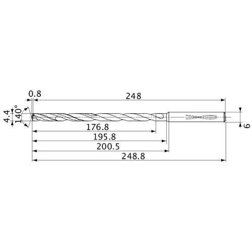 MVS0440X40S060 CARB DRILL