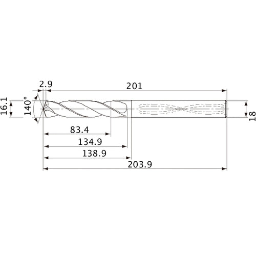 MVS1610X05S180 CARB DRILL